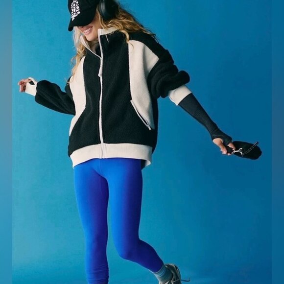 new FREE PEOPLE MOVEMENT hit the slopes heavy fleece jacket m - Picture 1 of 5